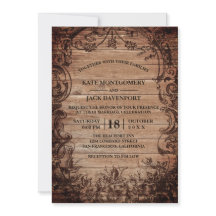  gegraveerd hout Rustic Wedding