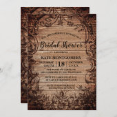  gegraveerd hout Rustisch Vrijgezellenfeest Kaart (Voorkant / Achterkant)