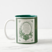 gegraveerd Iers Zegen en Bloemen Lijst Tweekleurige Koffiemok (Links)