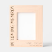 Gegraveerd 'In Loving Memory' Memorial Foto Lijst (Voorkant)