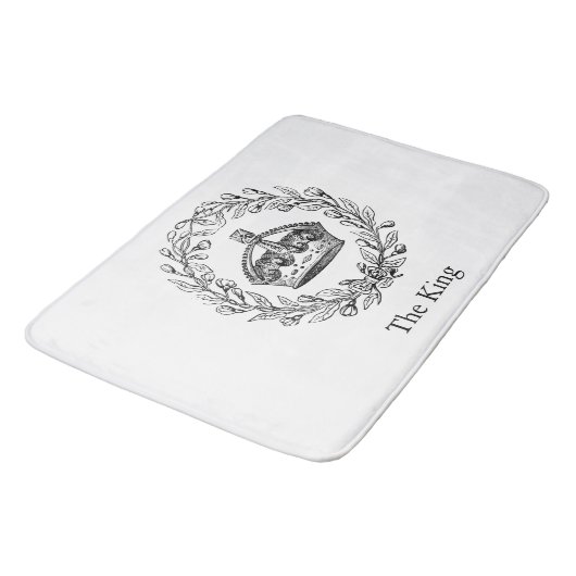  gegraveerd koningskroon en laurierkrans badmat (Gekanteld)