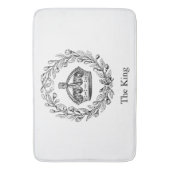 gegraveerd koningskroon en laurierkrans badmat (Voorkant Verticaal)