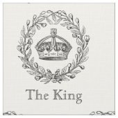  gegraveerd koningskroon en laurierkrans stof (Close Up)