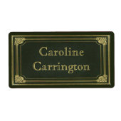  gegraveerd lederen effect Persoonlijke Stickers (Voorkant)