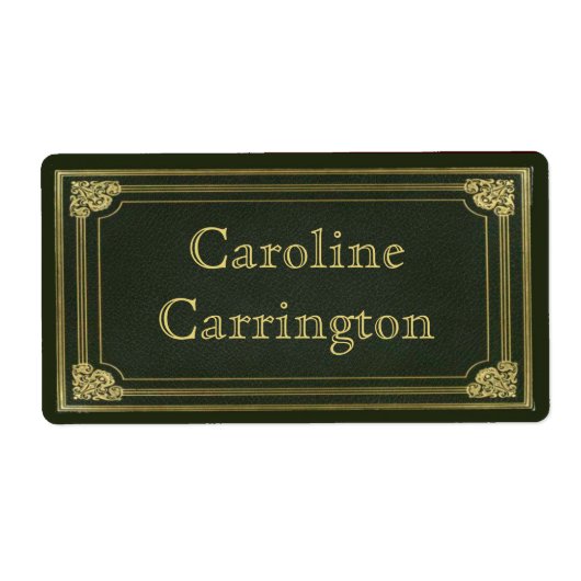 gegraveerd lederen effect Persoonlijke Stickers (Voorkant)