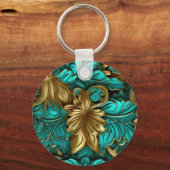 Gegraveerd leer-look sleutelhanger (Voorkant)