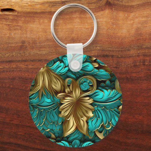 Gegraveerd leer-look sleutelhanger (Voorkant)