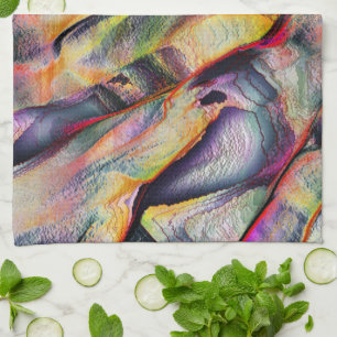 Gegraveerd met ruwheid en virtueel aquarel theedoek