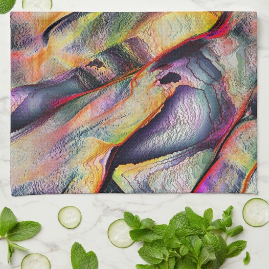 Gegraveerd met ruwheid en virtueel aquarel theedoek (Gevouwen)