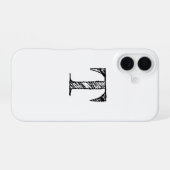 gegraveerd monogram iPhone 16 hoesje (Achterkant horizontaal)