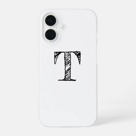 gegraveerd monogram iPhone 16 hoesje (Achterkant)