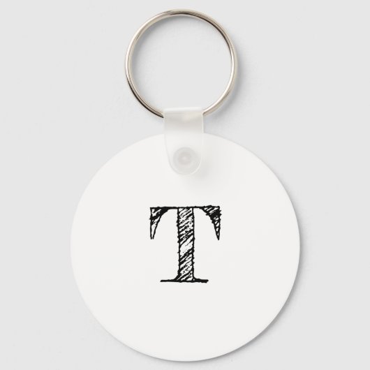 gegraveerd monogram sleutelhanger (Voorkant)