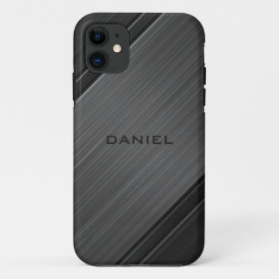 Gegraveerd ontwerp met Gunsmetaalgrijs en textuur Case-Mate iPhone Case