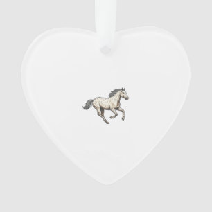 Gegraveerd ontwerp van rennende Appaloosa paard ui Ornament