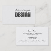 Gegraveerd ontwerp visitekaartje (Voorkant / Achterkant)