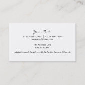 Gegraveerd ontwerp visitekaartje (Achterkant)