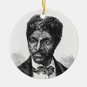 Gegraveerd portret van de Afrikaanse Amerikaanse D Keramisch Ornament