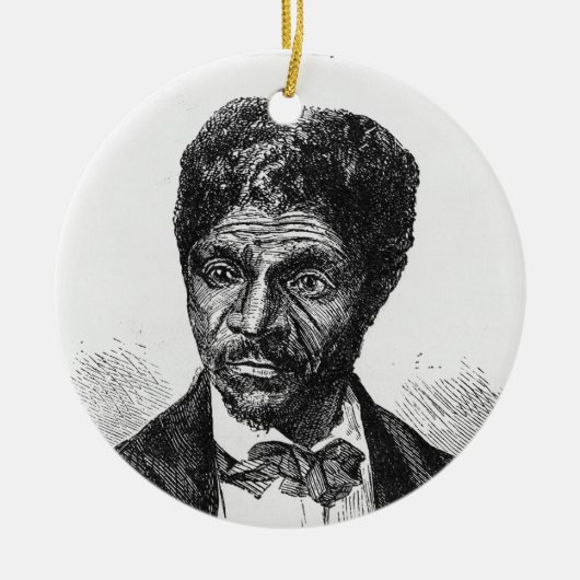 Gegraveerd portret van de Afrikaanse Amerikaanse D Keramisch Ornament (Voorkant)