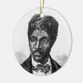Gegraveerd portret van de Afrikaanse Amerikaanse D Keramisch Ornament (Links)
