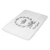  gegraveerd Queen's Crown en Laurel Wreath Badmat (Gekanteld)