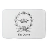  gegraveerd Queen's Crown en Laurel Wreath Badmat (Voorkant)