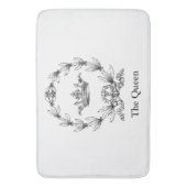  gegraveerd Queen's Crown en Laurel Wreath Badmat (Voorkant Verticaal)