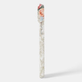 Gegraveerd Roze Waterverf Girly Bloemen Twee-foto iPhone Hoesje (Linkerkant)