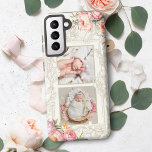 Gegraveerd Roze Waterverf Girly Bloemen Twee-foto Samsung Galaxy Hoesje<br><div class="desc">Girly en zeer vrouwelijk ontwerp met sjabloon voor twee vierkante foto's gecentreerd op een delicate gegraveerde bloemrand met twee hoeksprays van roze rozen en pioenen op lichte ecru-achtergrond. Optionele bloemenafbeeldingen kunnen worden verplaatst,  vergroot of verkleind of verwijderd.</div>