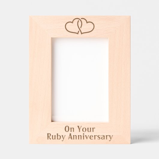 Gegraveerd Ruby Jubileum Foto Lijst (Voorkant)