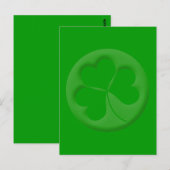 Gegraveerd Shamrock Briefkaart (Voorkant / Achterkant)
