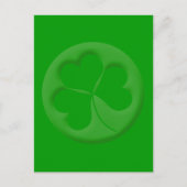 Gegraveerd Shamrock Briefkaart (Voorkant)
