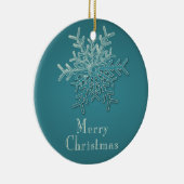 Gegraveerd Sneeuwvlok Kerstmis Ornament (Rechts)