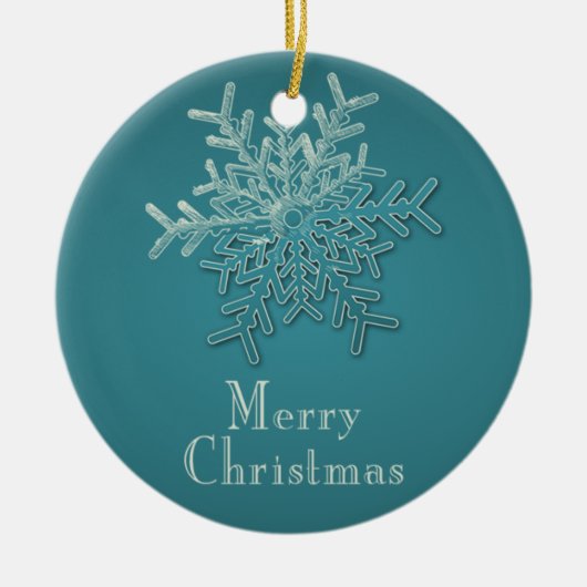 Gegraveerd Sneeuwvlok Kerstmis Ornament (Voorkant)