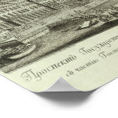 gegraveerd Uitzicht van Sint-Petersburg 2 Poster (Hoek)
