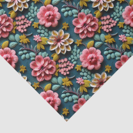 gegraveerde bloem tissuepapier (Detail)