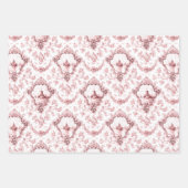 Gegraveerde  Bloemen Toile w / Windmolen & Boats Inpakpapier Vel (Voorkant 3)