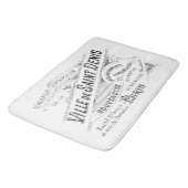 Gegraveerde  Franse typografie Badmat (Gekanteld)