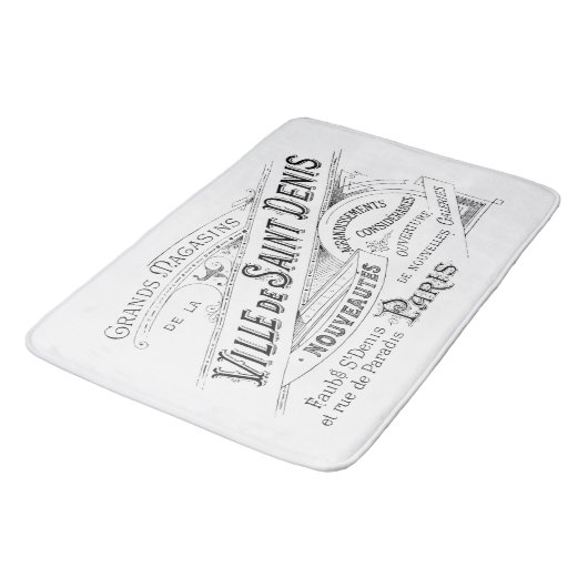 Gegraveerde  Franse typografie Badmat (Gekanteld)