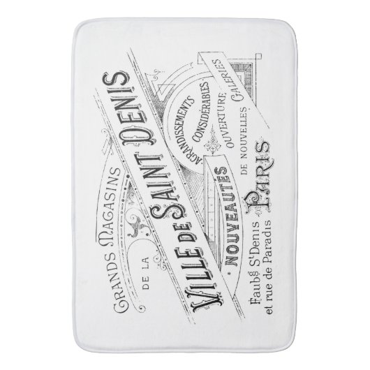 Gegraveerde  Franse typografie Badmat (Voorkant Verticaal)