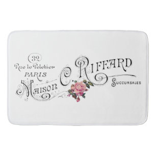 Gegraveerde  Franse typografie Badmat