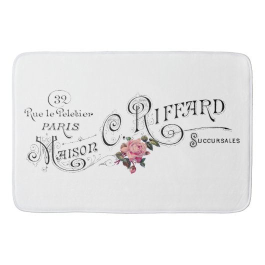 Gegraveerde  Franse typografie Badmat (Voorkant)