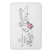 Gegraveerde  Franse typografie Badmat (Voorkant Verticaal)