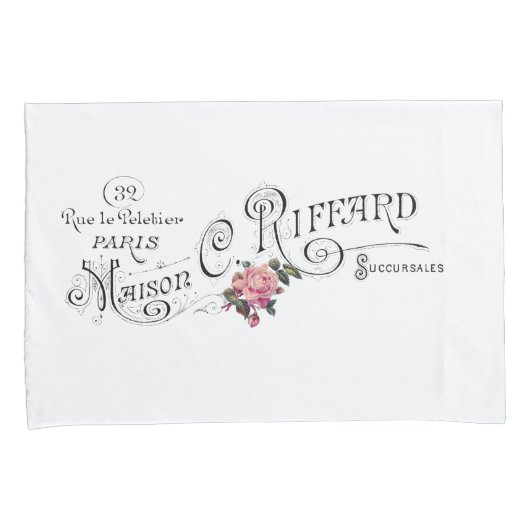 Gegraveerde  Franse typografie Kussensloop (Voorkant-Rechts)