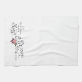 Gegraveerde  Franse typografie Theedoek (Horizontaal)