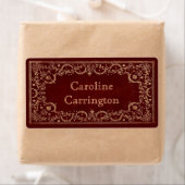 Gegraveerde Gilt Leather Effect Persoonlijke Bookp Etiket (Insitu)