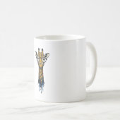 Gegraveerde Giraf Met Bril Design_1 Koffiemok (Voorkant rechts)