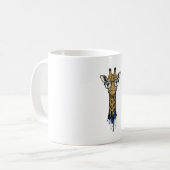 Gegraveerde Giraf Met Bril Design_1 Koffiemok (Voorkant links)