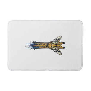 Gegraveerde Giraffe Met Bril Design_1 Badmat