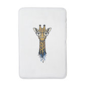 Gegraveerde Giraffe Met Bril Design_1 Badmat (Voorkant Verticaal)