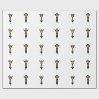 Gegraveerde Giraffe Met Bril Design_1 Cadeaupapier